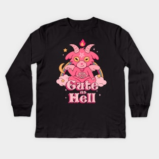 Cute as Hell Kids Long Sleeve T-Shirt